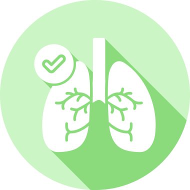 Ciğerler. Web simgesi basit illüstrasyon