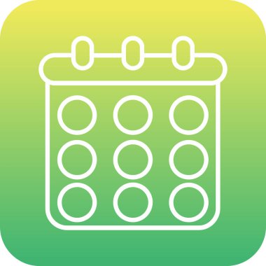 Takvim simgesi, vektör çizimi