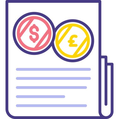 Fatura. Web simgesi basit illüstrasyon