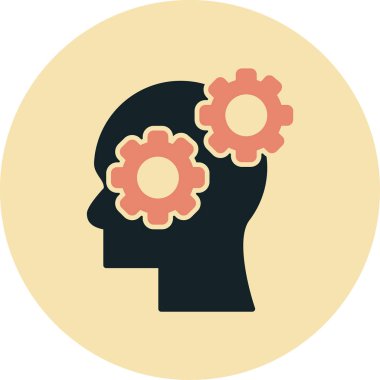 beyin ikonu vektör illüstrasyonu