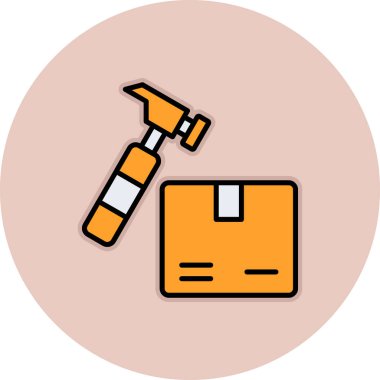 Çizgi film ve renkli kalemin vektör çizimi