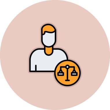 Hakim tokmak simgesi modada izole edilmiş arka planda