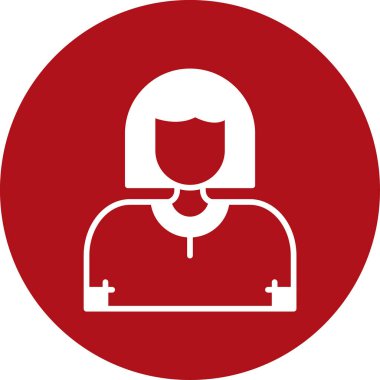 Bir dişi avatarın vektör çizimi