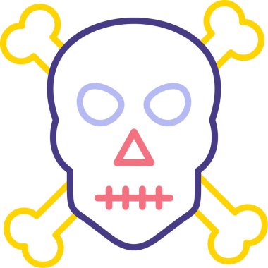 Kurukafa simgesi vektör illüstrasyonu