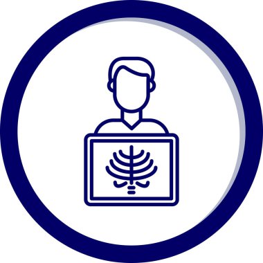 Eğitim ikonu çizgisinin vektör illüstrasyonu. Eğitim konsepti öğesi ayrıca öğrenme simgesi ögesi olarak da kullanılabilir.