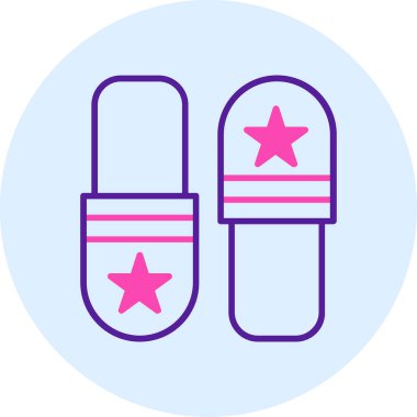 Bir çift terlik simgesinin vektör çizimi