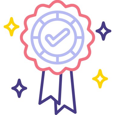 Madalya ikon vektör illüstrasyonu