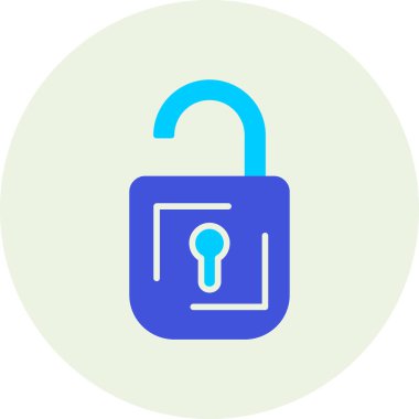 Kilit. Web simgesi basit illüstrasyon