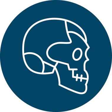 kafatası simgesi, vektör illüstrasyonu