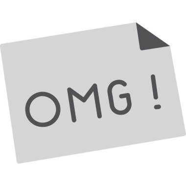 Kelimenin tek bir izole nota simgesinin vektör çizimi