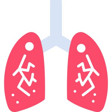 Ciğerler. Web simgesi basit illüstrasyon