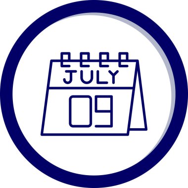 Takvim simgesinin vektör illüstrasyonu