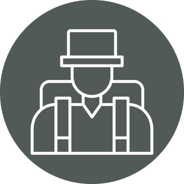 Beyefendi şapkası. Web simgesi