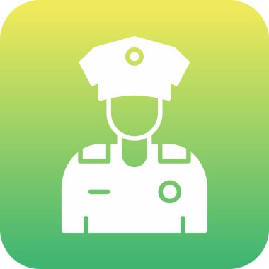 Bir subay simgesinin vektör çizimi