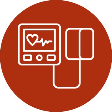 kardiyogram ikon vektör çizimi