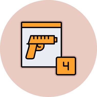 Tek bir renk simgesinin vektör illüstrasyonu