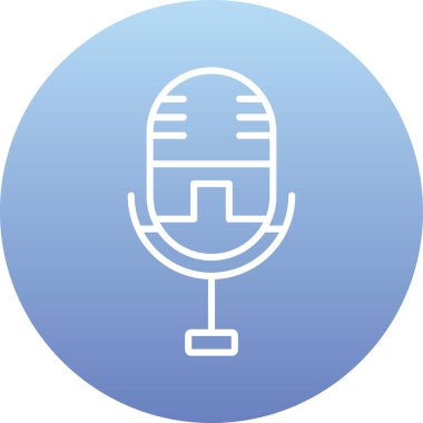 mikrofon simgesi vektör illüstrasyonu