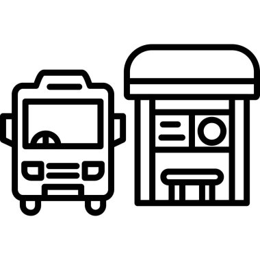 bus bus bus simgesi vektör illüstrasyonu