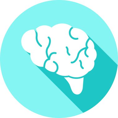 Beyin. Web simgesi basit illüstrasyon