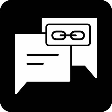 Konuş. Web simgesi basit illüstrasyon