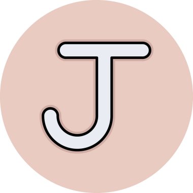 Modern b 'nin vektör illüstrasyonunda j harfi yok