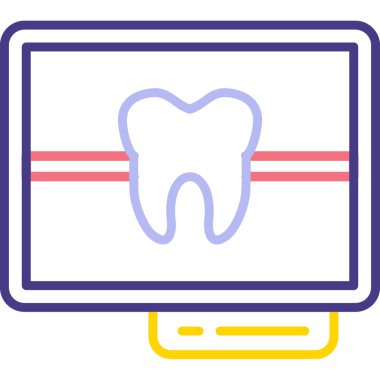 Diş simgesi vektör illüstrasyonu