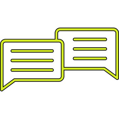 Sohbet ikonu. Sohbet ikonu. vektör illüstrasyonu.