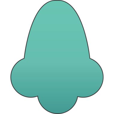 Yeşil yaprak simgesi. Web için yeşil yaprak vektör simgelerinin basit çizimi