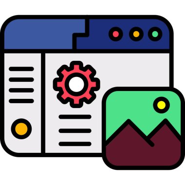 Web simgesi vektör illüstrasyonu