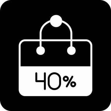 İndirim simgesi, vektör illüstrasyonu