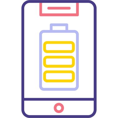 Pil. Web simgesi basit illüstrasyon