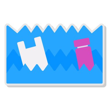 Çizgi film tarzı dondurma etiketi.