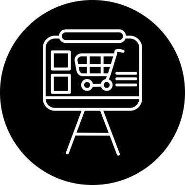 Alışveriş arabası ikon vektör illüstrasyonu