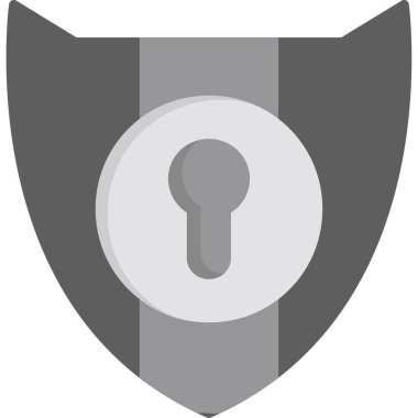 Bir kalkan simgesinin vektör illüstrasyonu