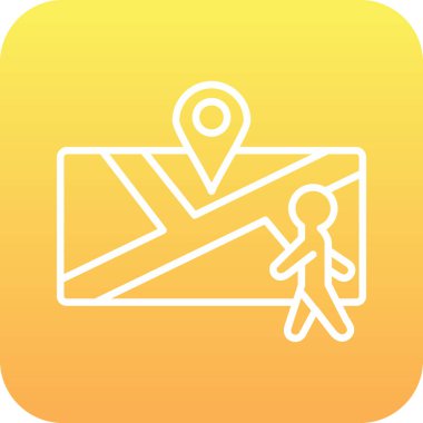 Modern yol simgesinin vektör illüstrasyonu