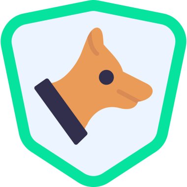 Köpek. Web simgesi basit illüstrasyon