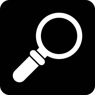 büyütme cam ikon vektör çizimi tasarımı