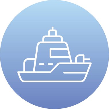 Gemi simgesi vektör illüstrasyonu