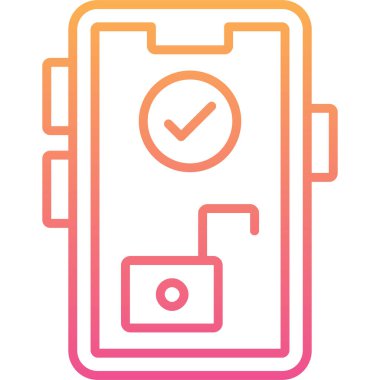 Bir smartphone simge vektör çizim