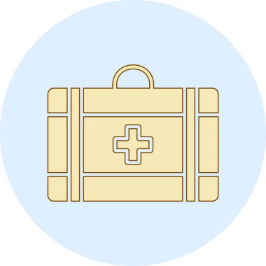 tıbbi çanta ikon vektör illüstrasyonu