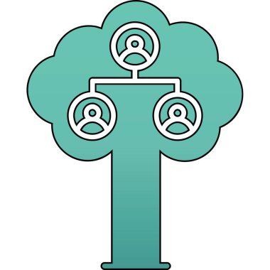 Ağaç. Web simgesi basit illüstrasyon