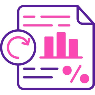 Analiz çizelgesi rapor simgesi - taslak biçimi