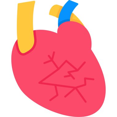 Kalp. Web simgesi basit illüstrasyon