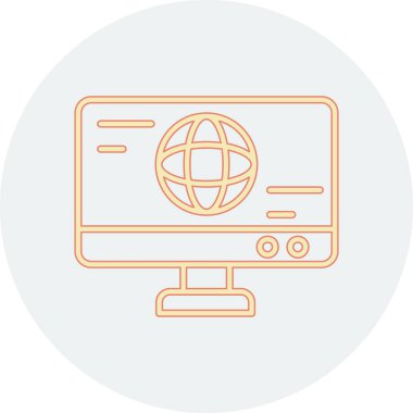 Bilgisayar modern simgesinin vektör illüstrasyonu