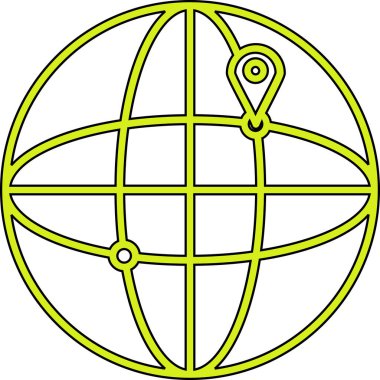 Moda Biçimli Küresel Simge İzole Arkaplan