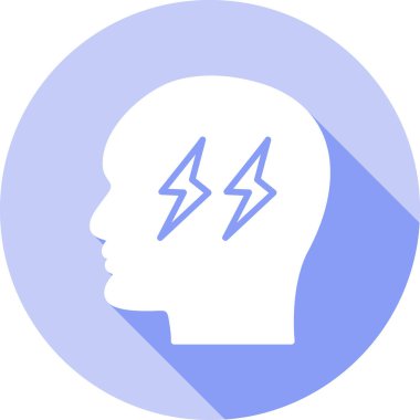 Beyin. Web simgesi basit illüstrasyon