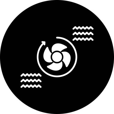 Güneş ve sahil ikonunun illüstrasyon vektör simgesi