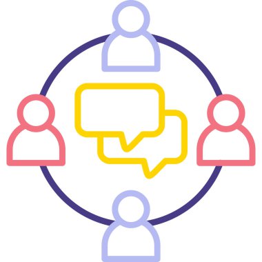 Konuş. Web simgesi basit illüstrasyon