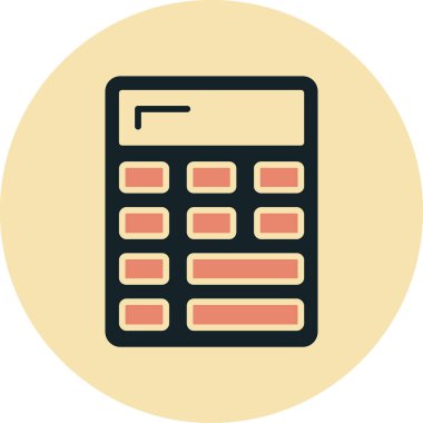 hesap makinesi simgesi vektör illüstrasyonu