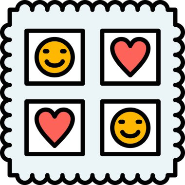 Aşk. Web simgesi basit illüstrasyon